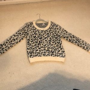 Long sleeve, leopard print sweater.